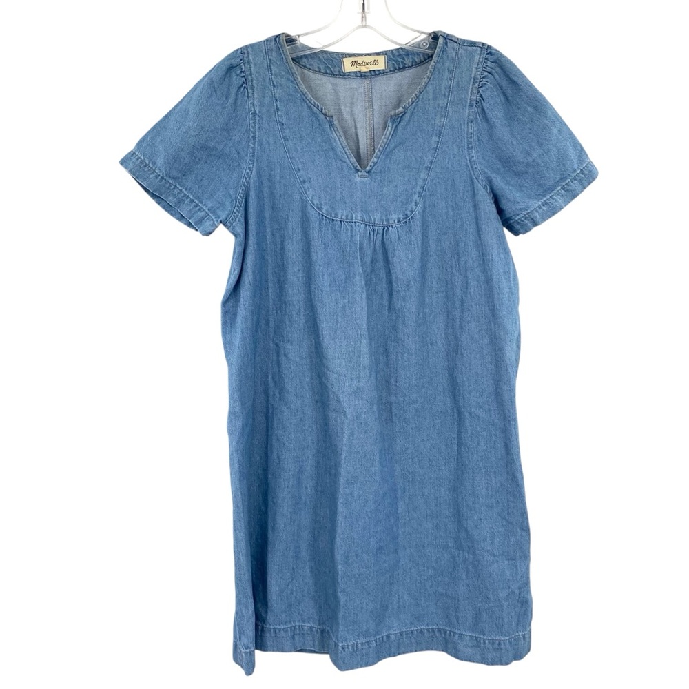 Madewell Denim Popover Swing Dress Chambray